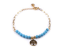 Bracelet Arbre de vie en acier inoxydable avec perles