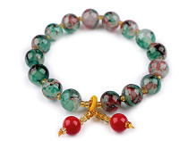 Bracelet élastique avec perles de verre