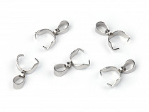 Stainless Steel Snap Bail Hook Pinch Clip Necklace Clasps 4x16 mm 