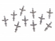 Croix - Espaceur/Connecteur pour fabrication de bijoux, 13 x 22 mm