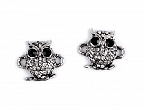 Decorative Spacer Owl 17x19 mm