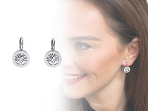 Earrings made of surgical steel tree of life