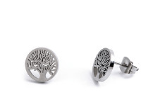 Stainless Steel Earrings, Tree of life