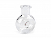 Pendentif Fiole/Mini bouteille à souhaits en verre, sans bouchon, 20 x 28 mm