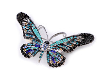 Brosche mit geschliffenen Steinchen Schmetterling