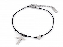 Stainless Steel Bracelet - Cross, Heart