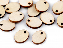 Targhetta in legno per attività di fai-da-te, forma: mini, ovale