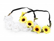 Bandeau élastique avec fleurs pour coiffure