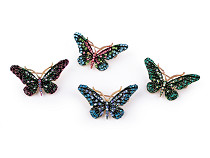 Butterfly Brooch with Rhinestones