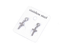 Stainless Steel Earrings, Cross 