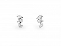 Stainless Steel Earrings with Rhinestones