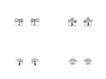 Jablonec Jewelry Mini Earrings Butterfly, Star, Flower 