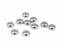 Perlina circolare / distanziale, in acciaio inossidabile, dimensioni: Ø 6 mm