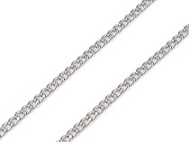 Flat Stainless Steel Chain 3.7 mm, length 1 m