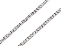 Flat Stainless Steel Chain, width 4.6 mm, length 1 m
