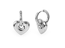 Stainless steel earrings, heart
