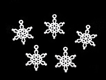 Metal charm pendant - snowflake Ø18 mm
