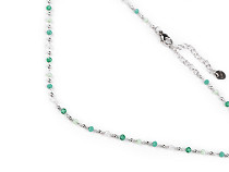 Halskette aus Edelstahl mit geschliffenen Perlen