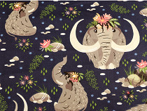 Cotton Fabric / Canvas Mammoth