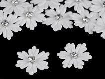 Snowflake Applique / Flower with Rhinestone Ø3 cm