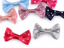 Satin Bow with Polka Dots 20x40 mm