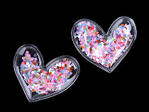 Heart Applique filled with Sequins