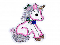 Iron-on Patch Unicorn, Ice Cream Cone with AB effect Sequins