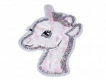 Aplicație textilă Unicorn cu paiete