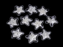 Estrella transparente rellena de cuentas Ø50 mm