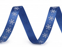 Christmas Satin Ribbon Snowflakes width 10 mm