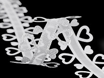 Wedding Ribbon Heart with Lurex width 40 mm