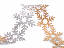 Christmas Self-adhesive Trim - Snowflakes width 35 mm