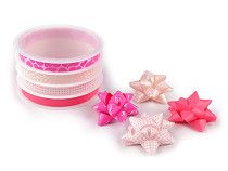 Set of foil ribbons with rosettes