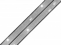 Liseré élastique plissé avec lurex, largeur 20 mm