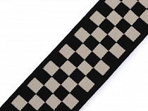 Elastic, soft width 40 mm checkered