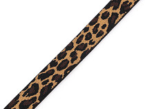 Elastic with leopard pattern / shoulder elastic, width 15 mm