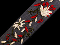 Embroidered Organza Ribbon Trim width 60 mm 