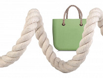 Corde en coton torsadé pour poignée de sac à main, Ø 14 mm, rigide