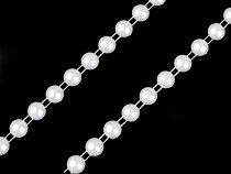 Guirlande de perles, demi-perles, Ø 8 mm