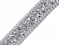 iron-on Rhinestone Trimming with Chain width 19 mm 