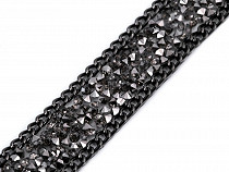 iron-on Rhinestone Trimming with Chain width 19 mm 