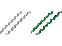 Bandă zig-zag cu lurex, lățime 5 mm
