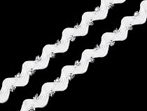 Schlauchband - Wellenband mit Lurex Breite 4 mm