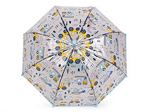 Parapluie transparent à ouverture automatique pour garçons, Voitures