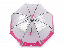 Regenschirm für Mädchen durchsichtig Katze