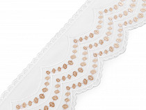 Embroidered Lace on Organza width 13 cm