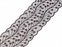 Embroidered Lace on Organza width 80 mm