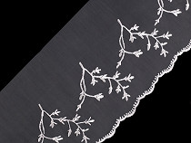 Embroidered Lace Trim on Organza width 16 cm