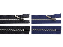 Kovový zip šíře 6 mm délka 14 cm (jeansový)