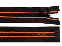 Plastic / Vislon Zipper with stripe width 5 mm length 60 cm